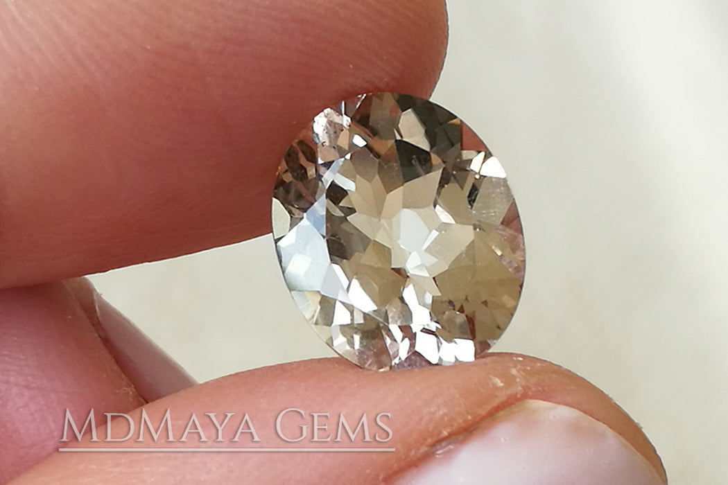 Lively pair of Light Brown Topaz 10.67 ct.