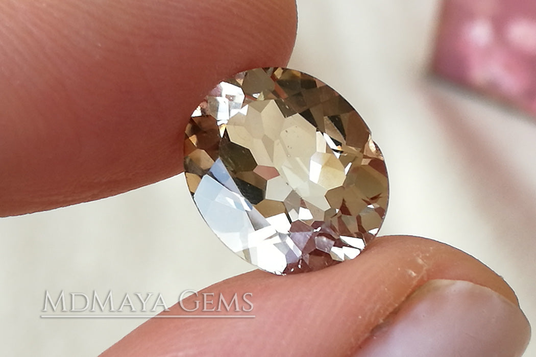 Lively pair of Light Brown Topaz 10.67 ct.