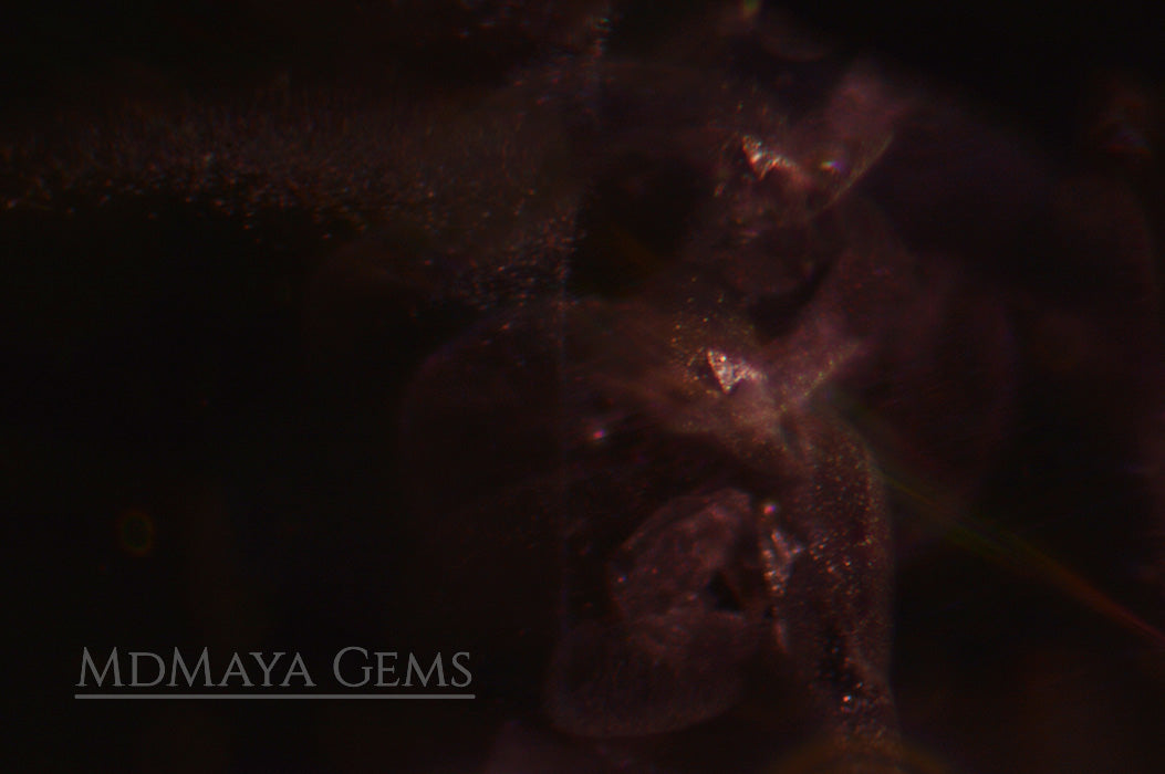 Inclusions in Pair Bluish Violet Spinel Gemstones for sale Octagon Cut 2.66 ct