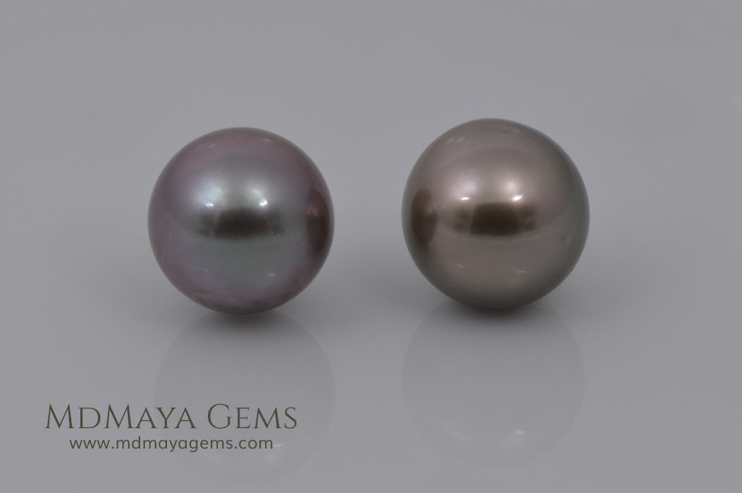 Round Tahitian Pearls Pair 23.54