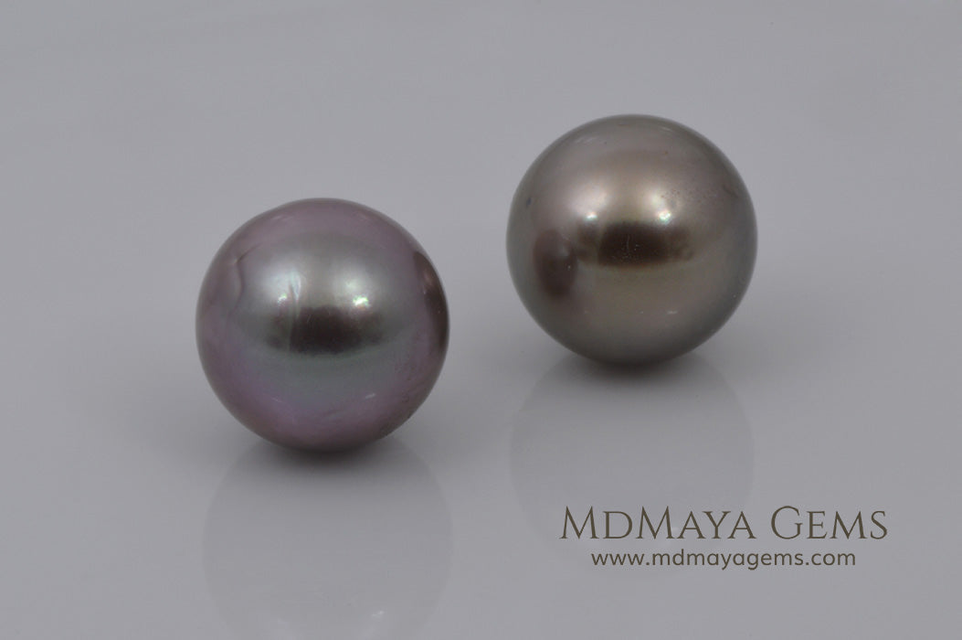 Round Tahitian Pearls Pair 23.54