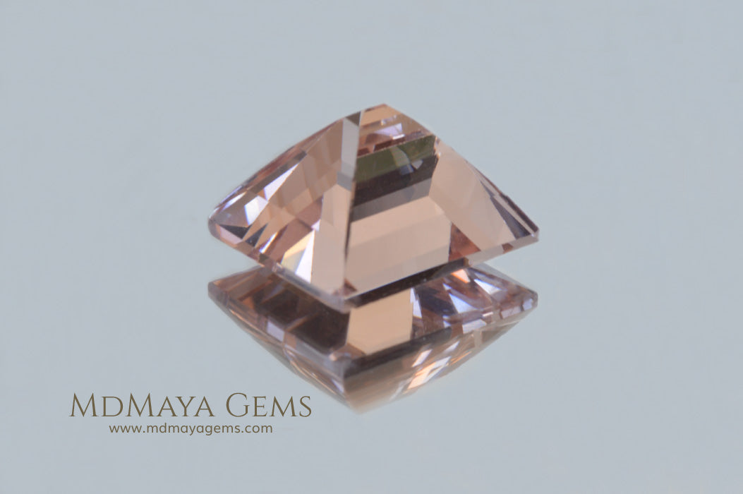 Natural Large Peach Morganite Rectangle cut 7.50 ct
