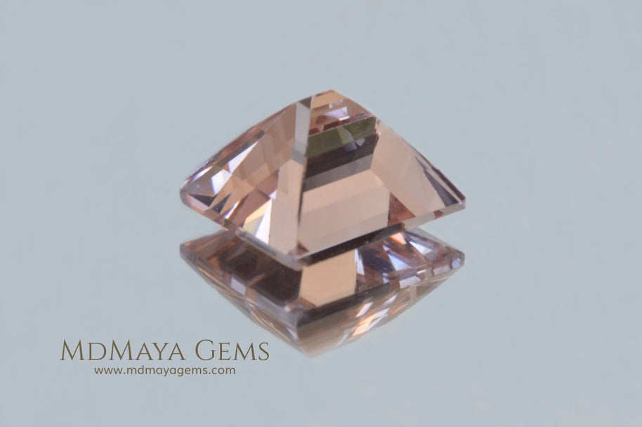 Natural Large Peach Morganite Rectangle cut 7.50 ct