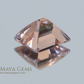 Natural Large Peach Morganite Rectangle cut 7.50 ct