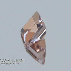 Natural Large Peach Morganite Rectangle cut 7.50 ct