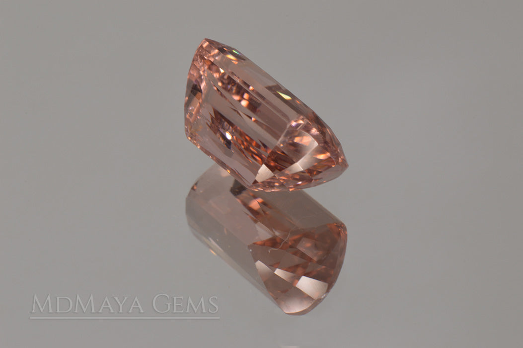 Rich and Beautiful Natural Peach Pink Tourmaline from Mozambique. Fancy Cut. 3.27 ct