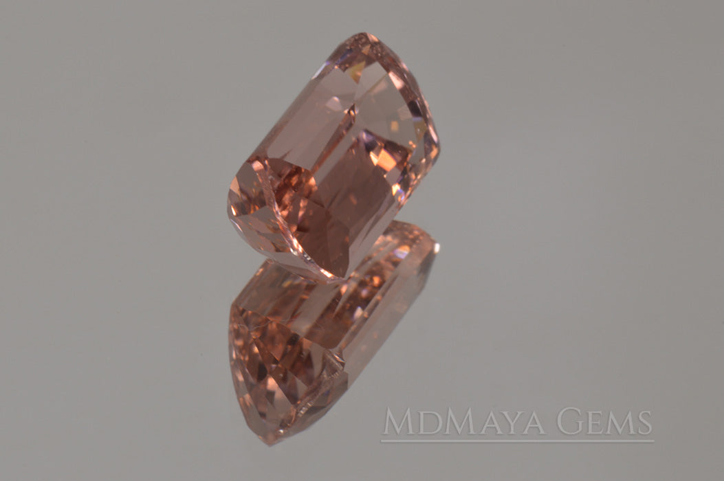 Rich and Beautiful Natural Peach Pink Tourmaline from Mozambique. Fancy Cut. 3.27 ct