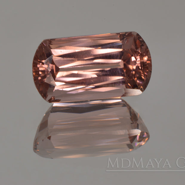 Rich and Beautiful Natural Peach Pink Tourmaline from Mozambique. Fancy Cut. 3.27 ct
