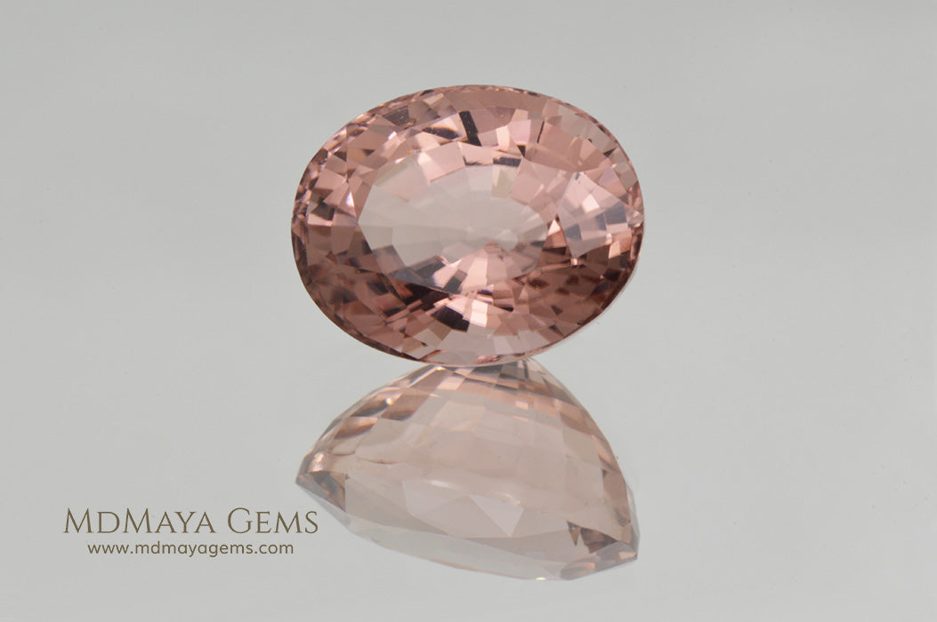 Natural Peach Pink Tourmaline Gemstone Oval Cut 4.40 ct