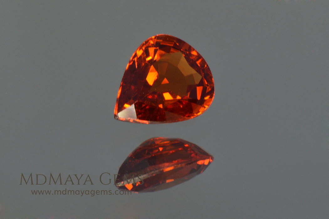 Little Orange Spessartite Garnet Pear Cut 1.04 ct