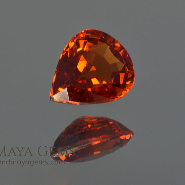 Little Orange Spessartite Garnet Pear Cut 1.04 ct