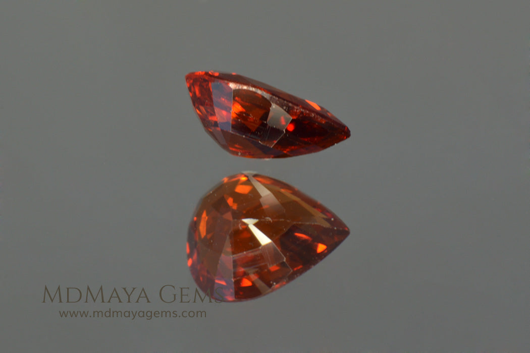 Little Orange Spessartite Garnet Pear Cut 1.04 ct