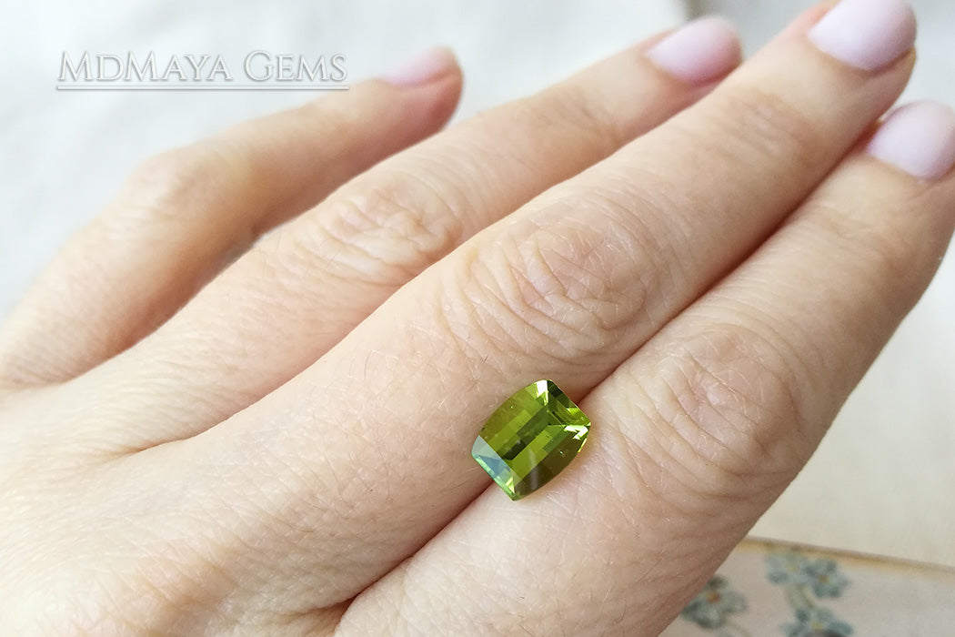 Natural Green Peridot Fancy Cut 2.28 ct