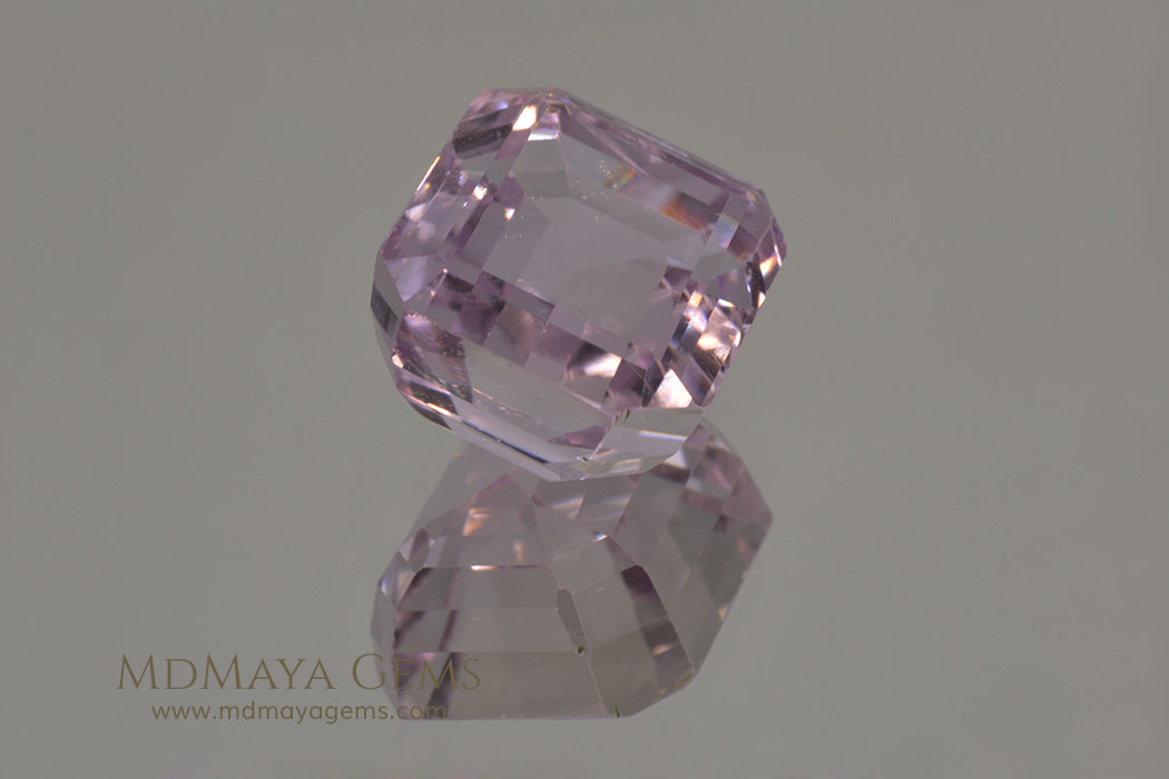 Baby Pink Kunzite Gemstone Emerald Cut 25.49 ct