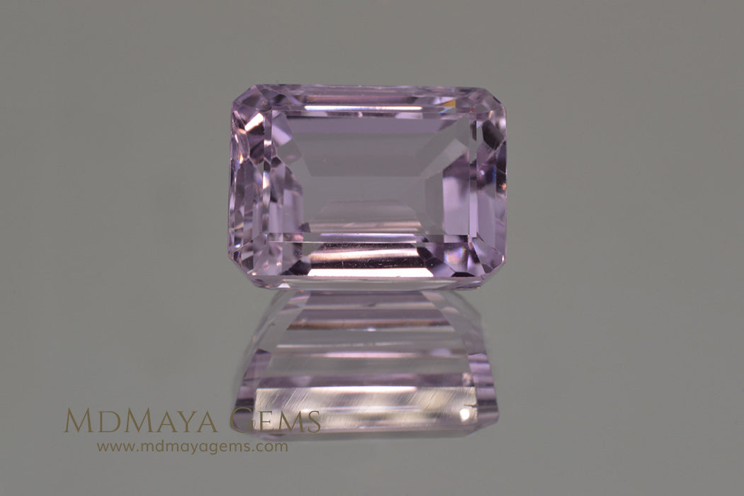 Brilliant Pink Kunzite Gemstone Emerald Cut 23.75 ct
