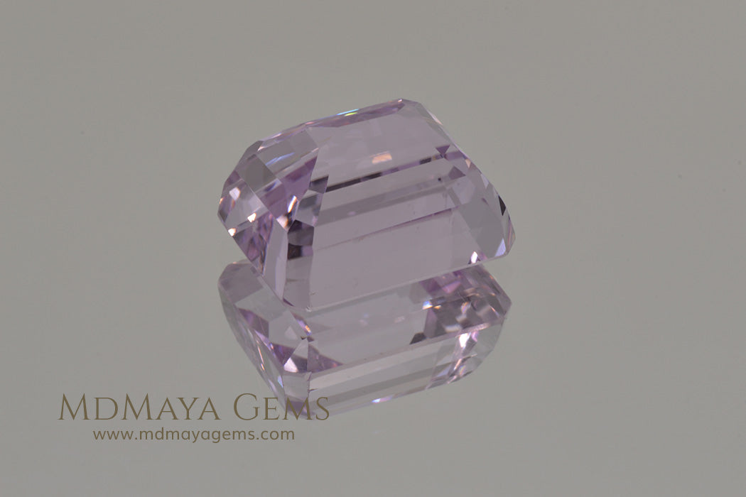 Brilliant Pink Kunzite Gemstone Emerald Cut 23.75 ct