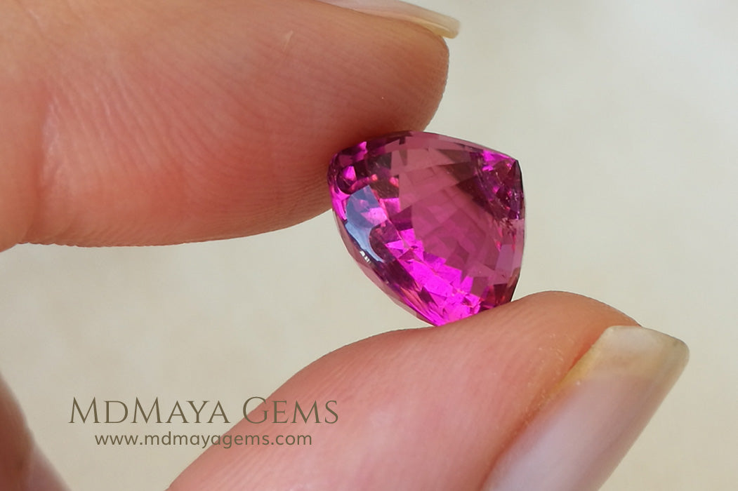 Vivid Rubellite African Tourmaline Oval Cut 6.25 ct under daylight
