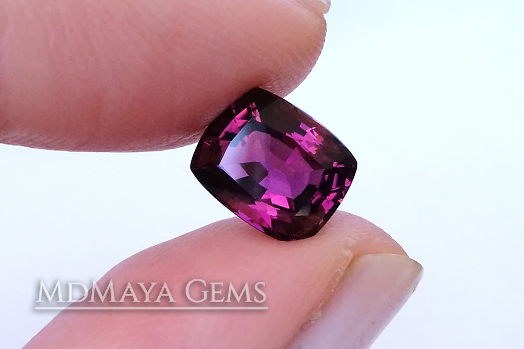 Awesome Purplish Red Tourmaline Cushion Cut 2.33 ct
