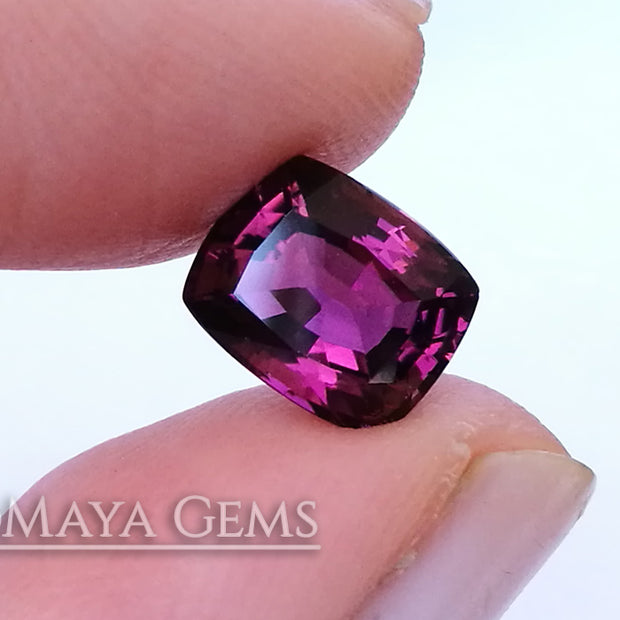 Awesome Purplish Red Tourmaline Cushion Cut 2.33 ct