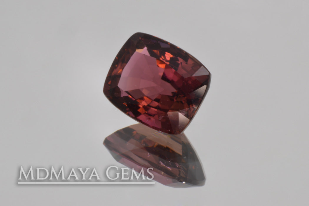 Awesome Purplish Red Tourmaline Cushion Cut 2.33 ct