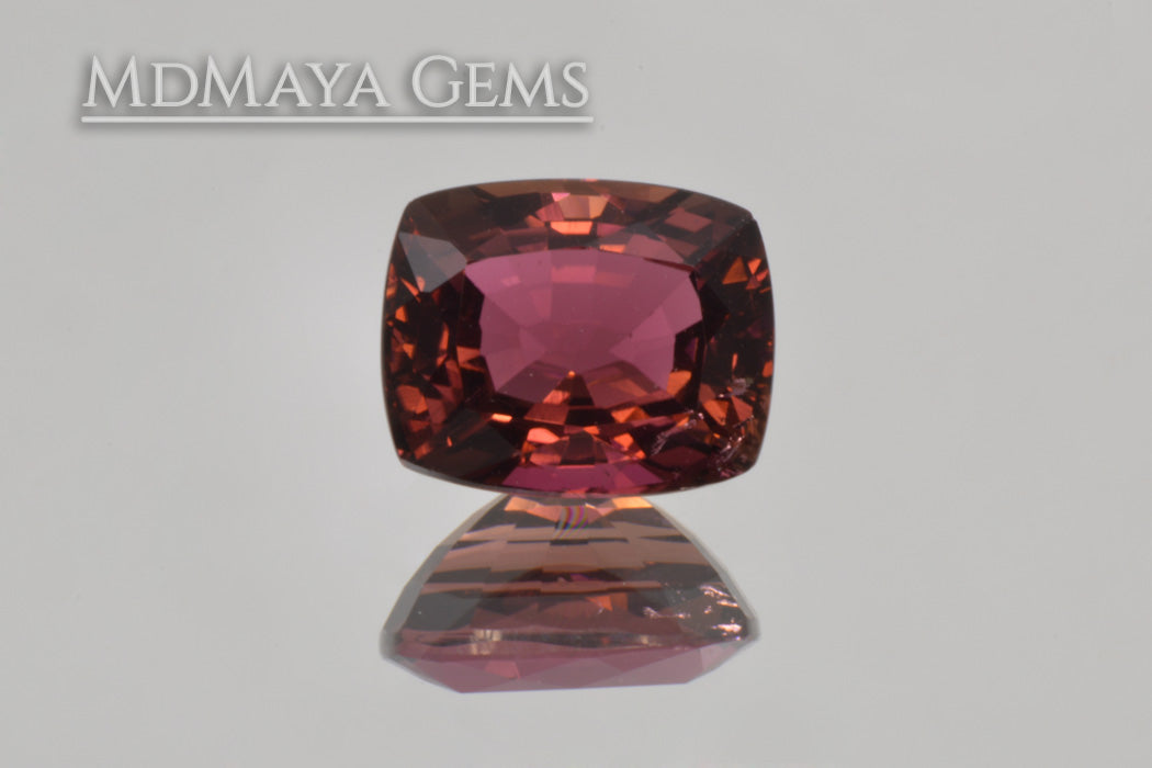 Awesome Purplish Red Tourmaline Cushion Cut 2.33 ct