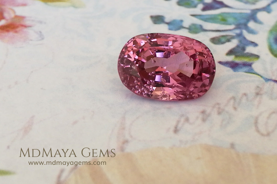 Crown Pink Burmese Spinel Oval cut 2.44 ct under daylight