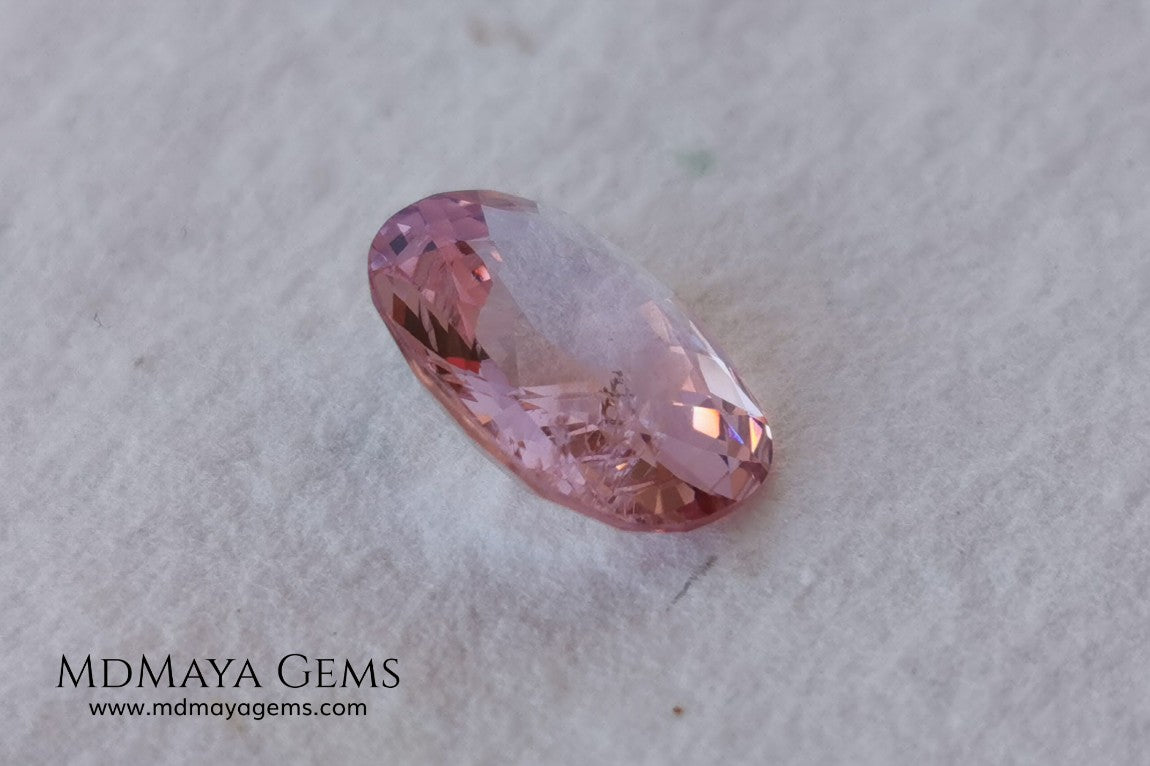 Candy Pink Mogok Spinel. Brilliant Luster. Oval cut. 4.17ct. This gem has a window but it's a great spinel and extremely brilliant! This gem has an incredible price 150 USD per carat. Don't miss it!