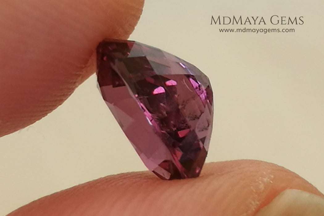 Glowing Pink Spinel from Tanzania Oval cut 2.66 ct under daylight