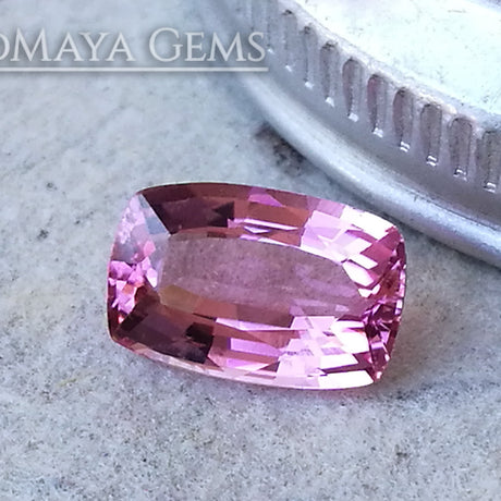 Bright Pink Tourmaline Cushion Cut 1.71 ct