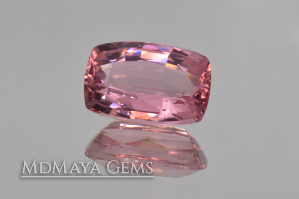Bright Pink Tourmaline Cushion Cut 1.71 ct