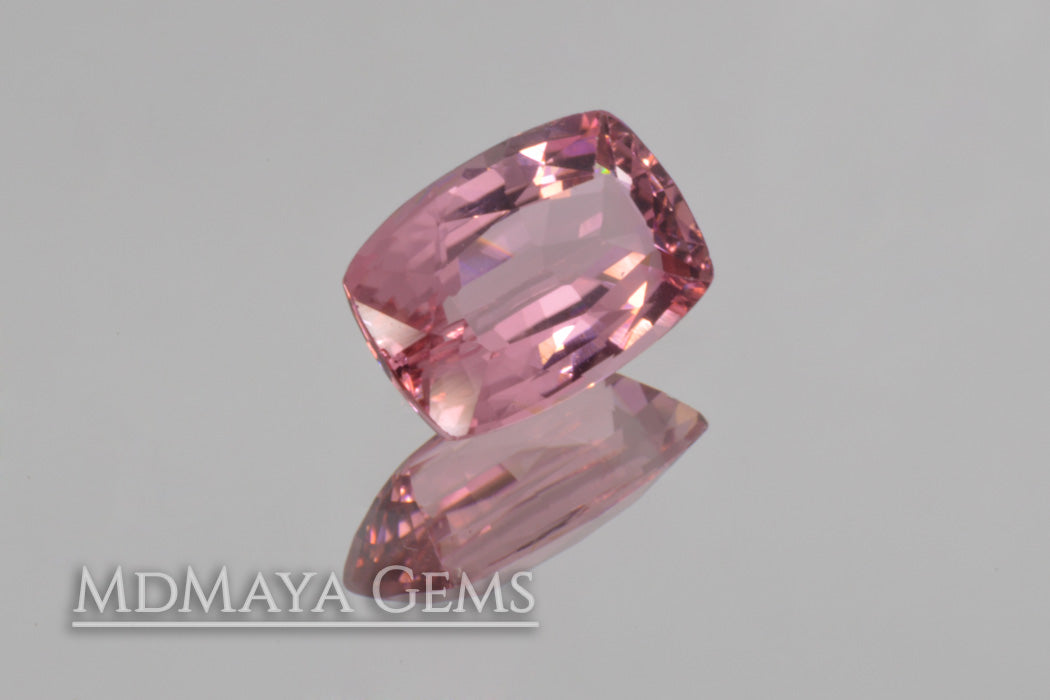 Bright Pink Tourmaline Cushion Cut 1.71 ct