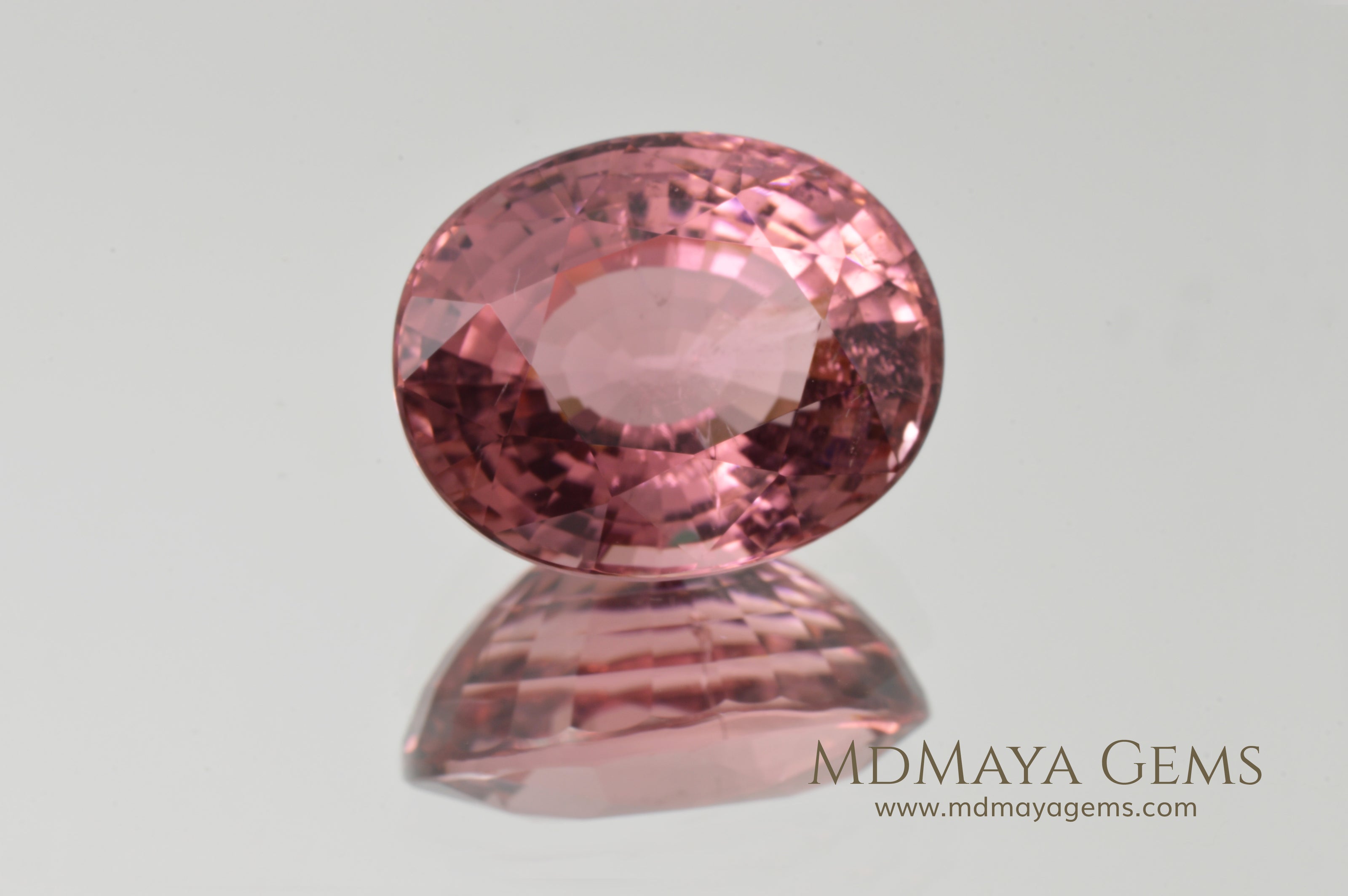 Super Pink Tourmaline Gemstone Oval Cut 11.90 ct