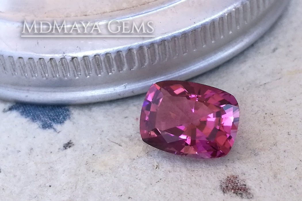 Pink Tourmaline from Mozambique Cushion Cut  2.06 ct