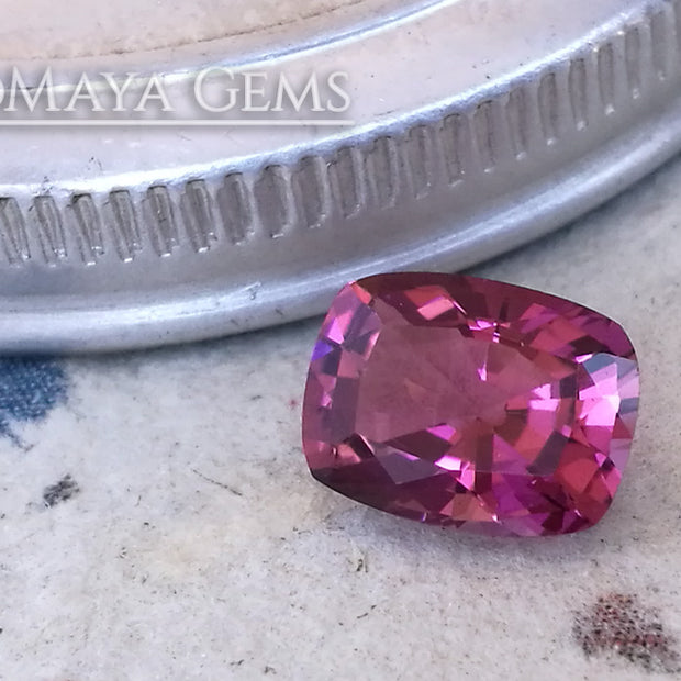 Pink Tourmaline from Mozambique Cushion Cut  2.06 ct