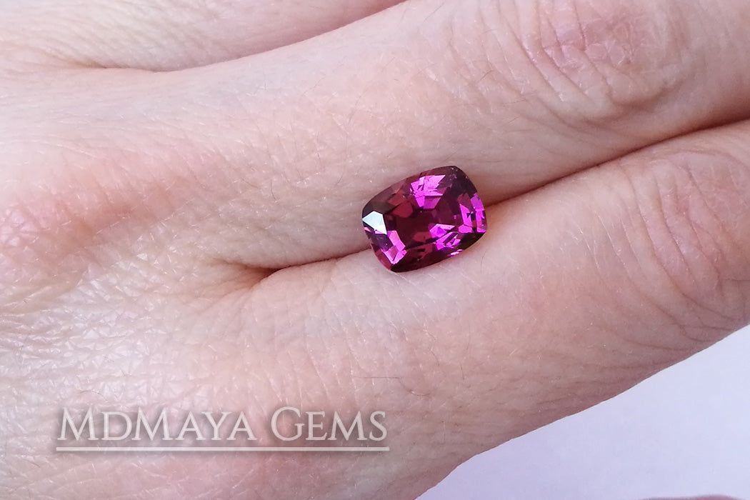 Pink Tourmaline from Mozambique Cushion Cut  2.06 ct