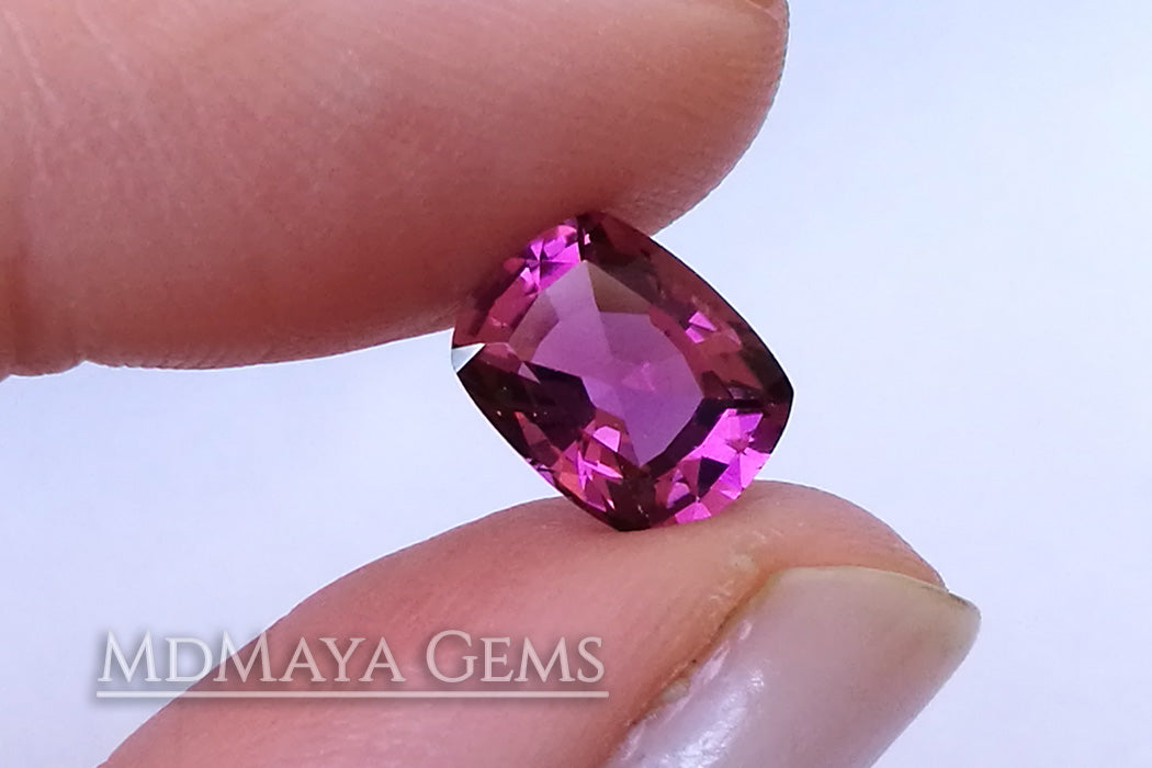 Pink Tourmaline from Mozambique Cushion Cut  2.06 ct