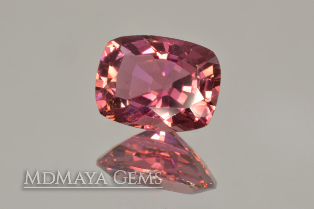 Pink Tourmaline from Mozambique Cushion Cut  2.06 ct