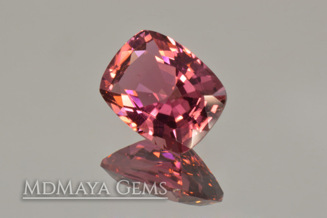 Pink Tourmaline from Mozambique Cushion Cut  2.06 ct