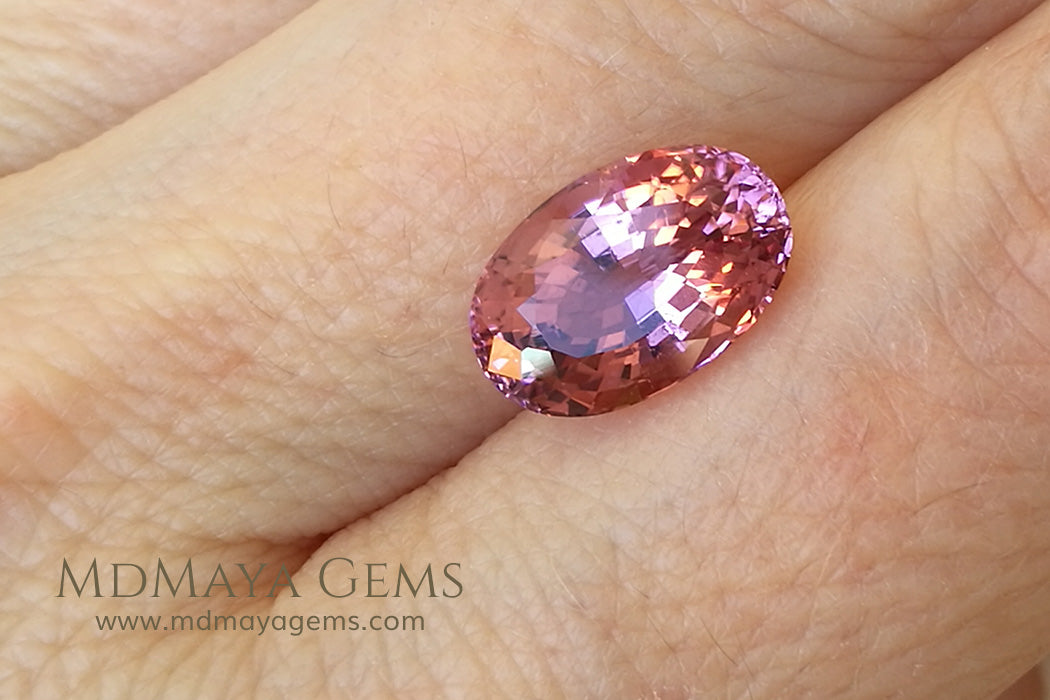 Brilliant Pink Tourmaline Gemstone Oval Cut 4.09 ct