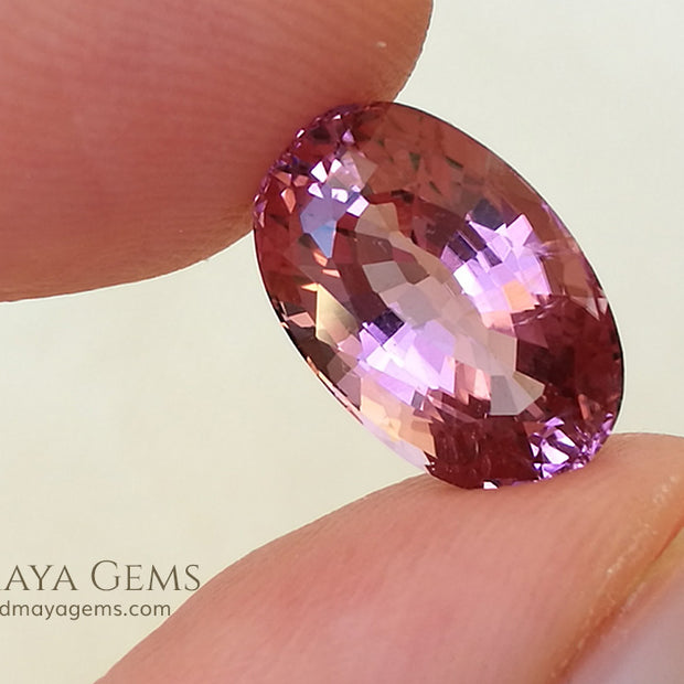 Brilliant Pink Tourmaline Gemstone Oval Cut 4.09 ct