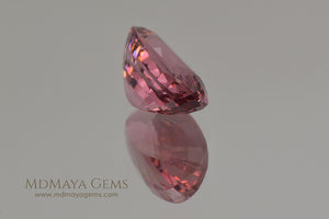 Brilliant Pink Tourmaline Gemstone Oval Cut 4.09 ct
