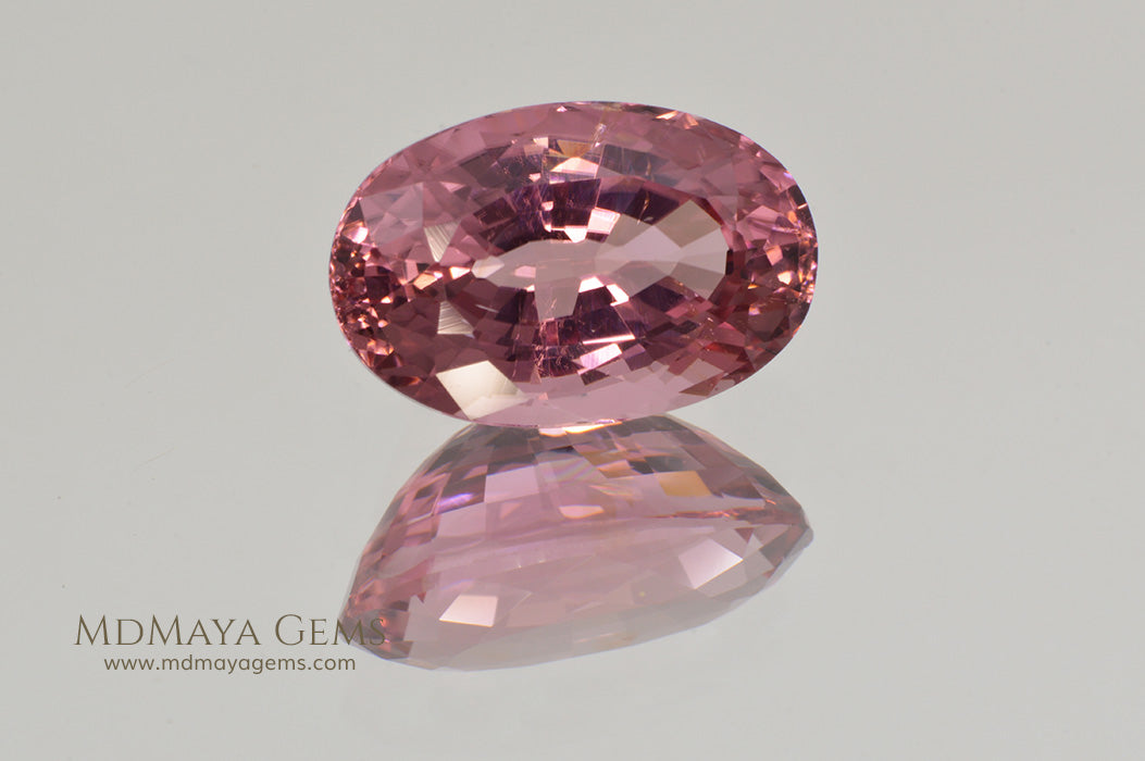 Brilliant Pink Tourmaline Gemstone Oval Cut 4.09 ct