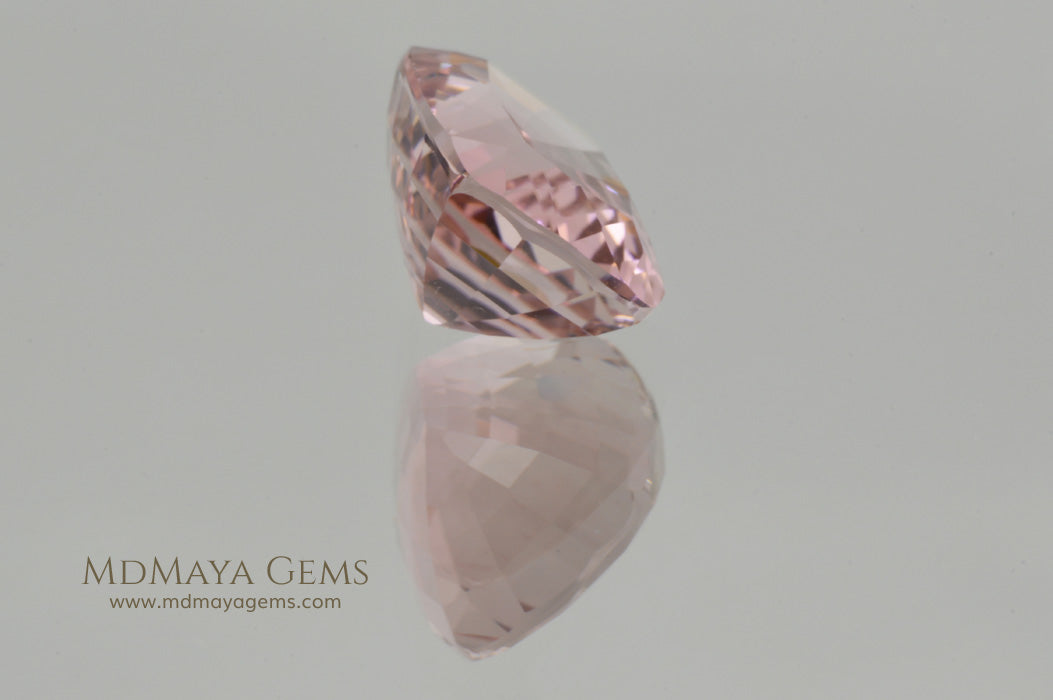 Pink Tourmaline Gemstone. Cushion Cut. 4.15 ct