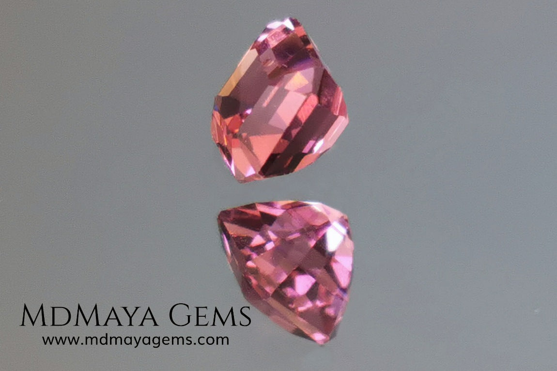 Amazing pink tourmaline, 0.63 ct, asscher cut - square. This small tourmaline has a great brightness and saturation, it is very balanced in color, its asscher size makes it look bigger than it really is, it will be perfect in a ring. It is a great gem at a reduced price