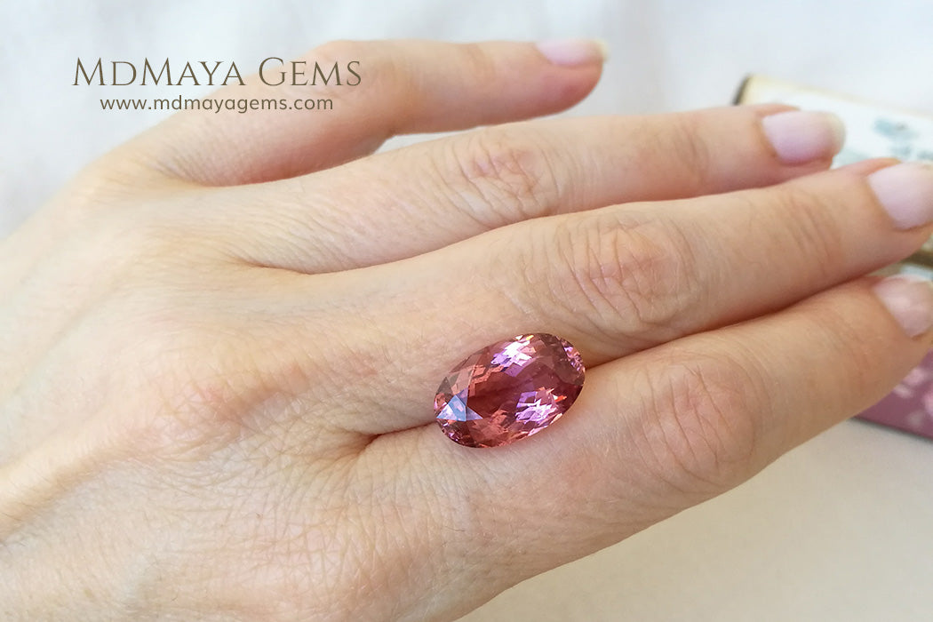 Natural Pink Tourmaline Gemstone Oval Cut 7.83 ct