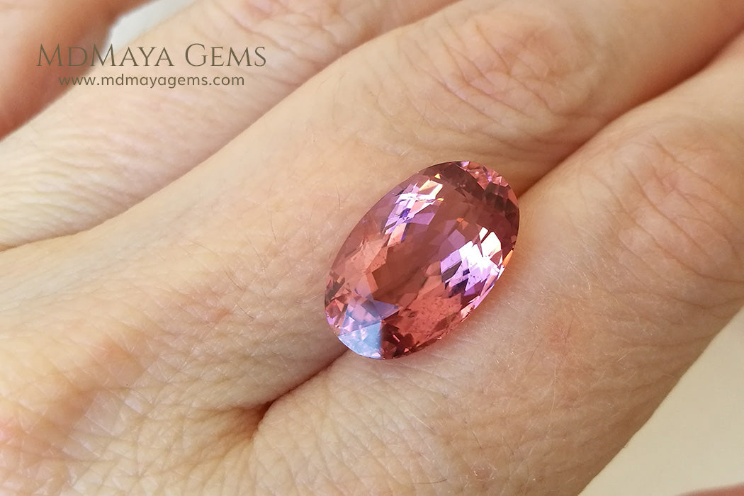 Natural Pink Tourmaline Gemstone Oval Cut 7.83 ct