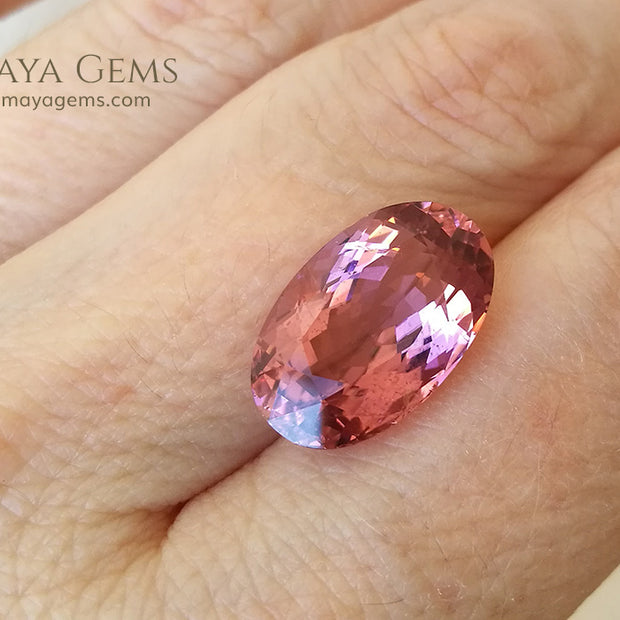 Natural Pink Tourmaline Gemstone Oval Cut 7.83 ct