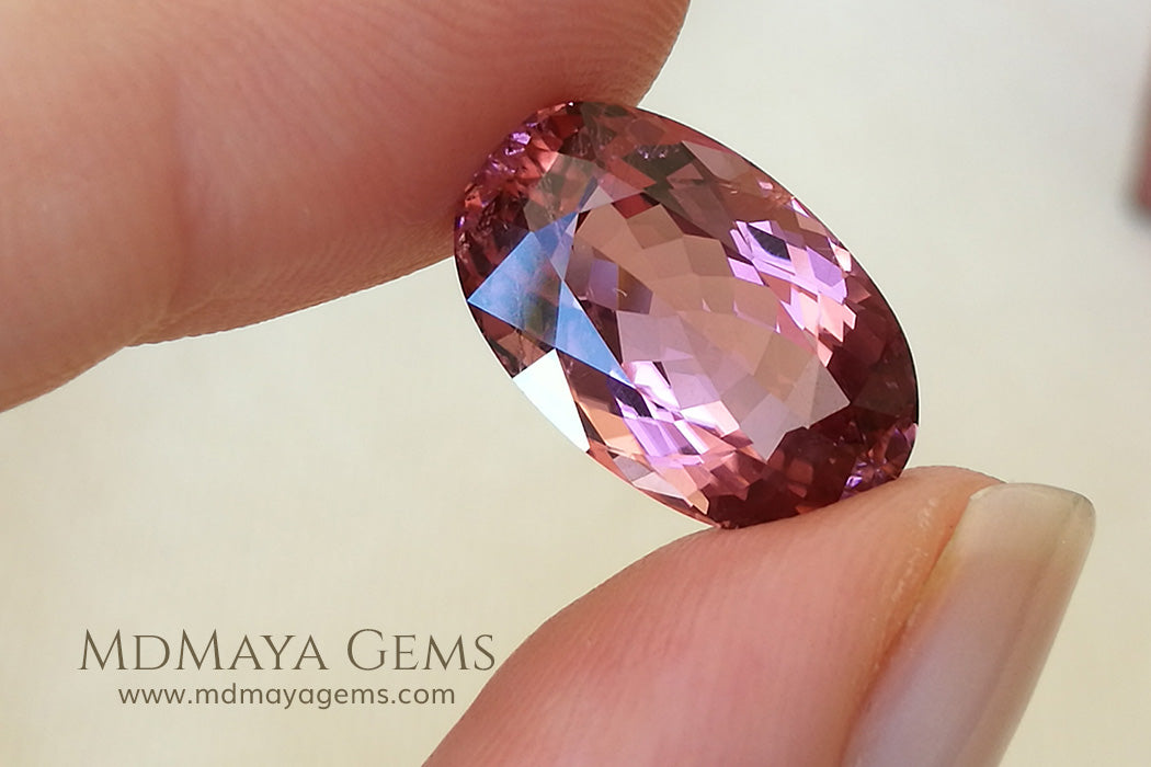 Natural Pink Tourmaline Gemstone Oval Cut 7.83 ct