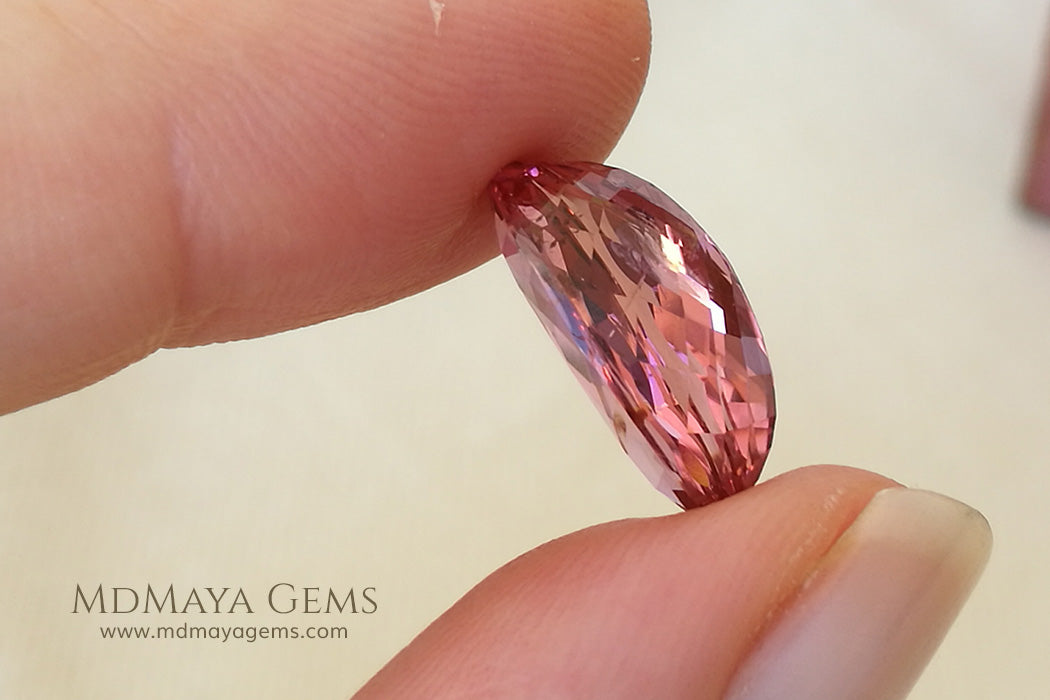 Natural Pink Tourmaline Gemstone Oval Cut 7.83 ct