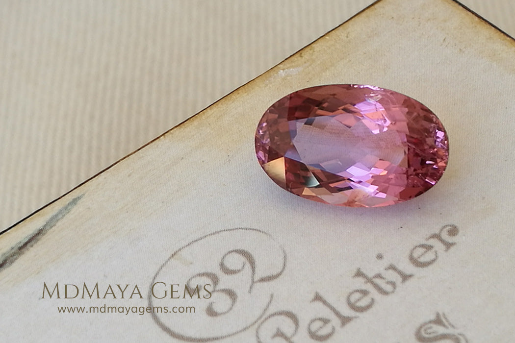 Natural Pink Tourmaline Gemstone Oval Cut 7.83 ct